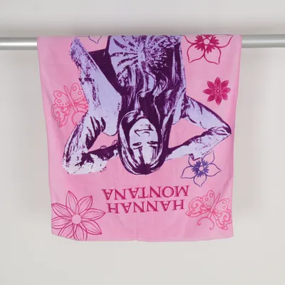 Handduk (Rosa, Lila) från Hannah Montana Bomull