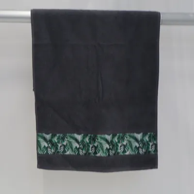 Serviette (Gris, Vert, Blanc) de Miomare Coton