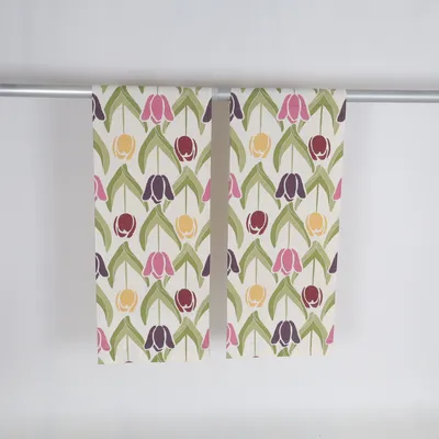 Rideau passe tringle (Blanc, Vert, Multicolore) de Hemtex Coton
