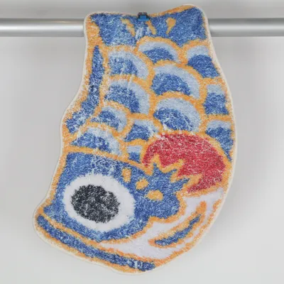 Badrumsmatta (Blå, Röd, Orange, Vit, Svart)