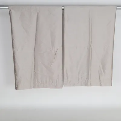 Gordijn aan roede (Beige) Polyester