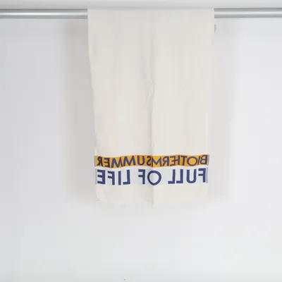 Beach towel (White, Blue, Yellow) from Biotherm Cotton