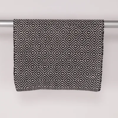 Vävd matta (Svart, Vit) från Blossom Bomull