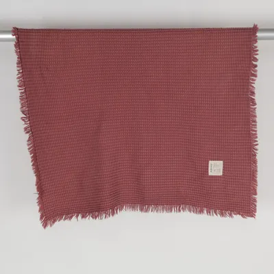 Plaid (Pink) fra Midnatt Økologisk bomuld
