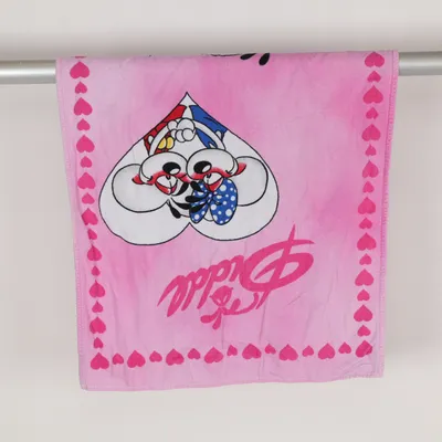 Badhanddoek (Roze, Wit) van Saddle Katoen