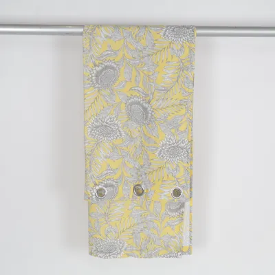 Eyelet curtain (Yellow, Gray) from Rusta Home Cotton