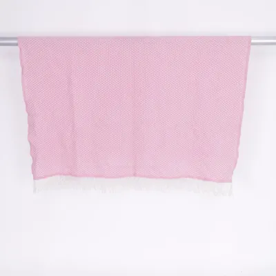 Pläd (Rosa, Vit) från Klippan Ull