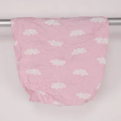 Dra-på-lakan (Rosa, Vit) från IKEA Bomull