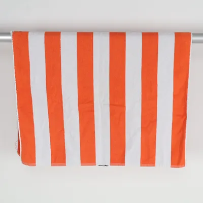 Strandhandduk (Orange, Vit) från Nina Royal Bomull