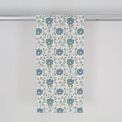Tafelloper (Wit, Blauw, Groen) van Hemtex Katoen