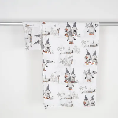 Bed set (White, Multicolored) from Borganäs Cotton