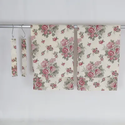 Rideau passe tringle (Blanc, Vert, Rouge) de Moltex Coton