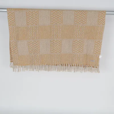 Plaid (Yellow, White) from Bloomingville Cotton, Polyester, Viscose