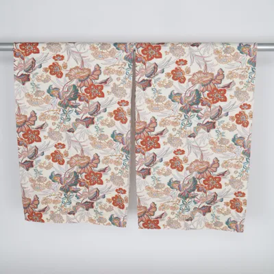 Rod pocket curtain (White, Multicolored)