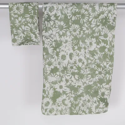 Bäddset (Grön, Vit, Flerfärgad) Bomull