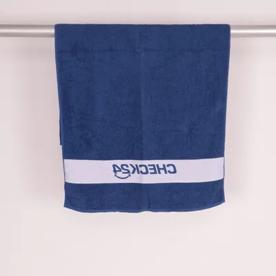 Bath towel (Blue) from Check 24 Cotton