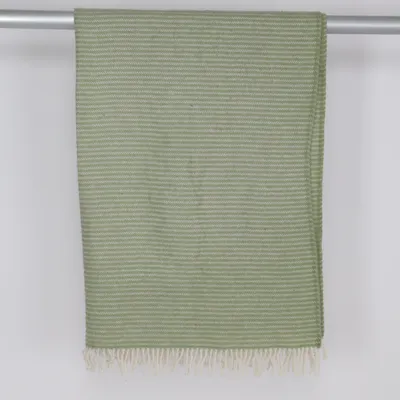 Filt (Grön, Vit) från Klippan Ull