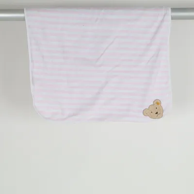 Babytæppe (Hvid, Pink) fra Steiff Bomuld, Polyester