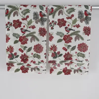 Rod pocket curtain (White, Multicolored) from Hemtex