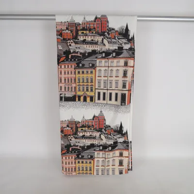 Rod pocket curtain (Multicolored, White) from Vallila Cotton, Polyester