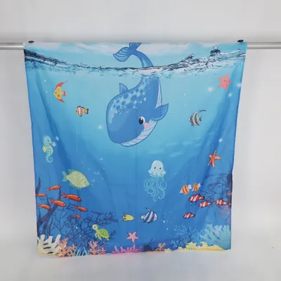 Douchegordijn (Blauw, Meerkleurig)