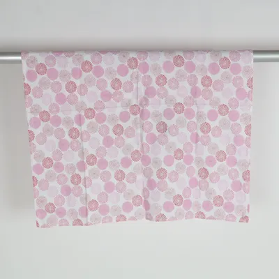 Tablecloth (Pink, White) from Kardelen Cotton, Linen
