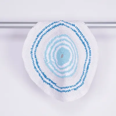 Koehaartapijt (Beige, Blauw, Wit)