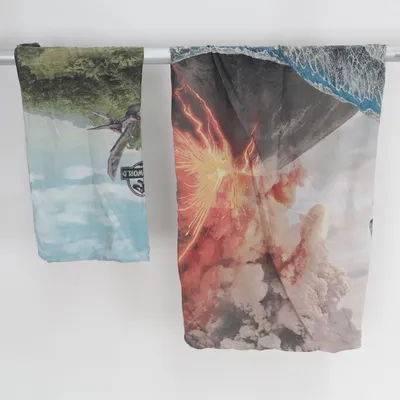 Parure de lit (Vert, Bleu, Multicolore) de Jurassic World Coton, Polyester