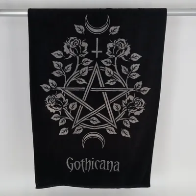 Badehåndklæde (Sort) fra Gothicana by EMP Bomuld