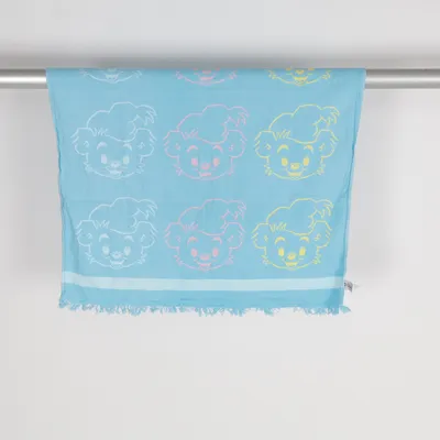 Serviette de plage (Bleu, Multicolore) de Rune A Coton biologique
