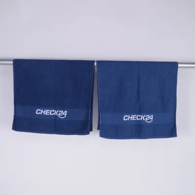 Bath towel (Blue) from Check 24 Cotton