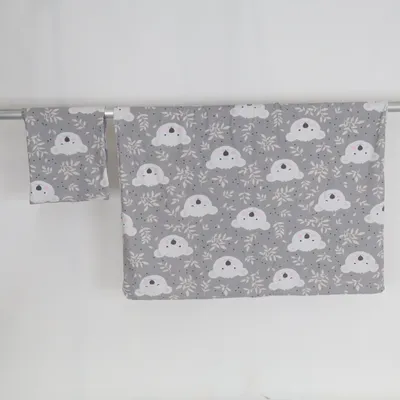 Parure de lit (Blanc, Gris) de Novitesse Coton