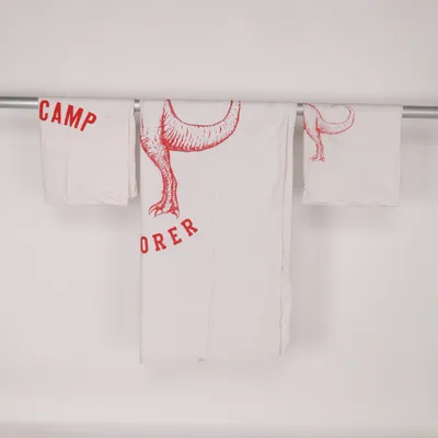 Sengesæt (Hvid, Rød) fra H&M Home Økologisk bomuld