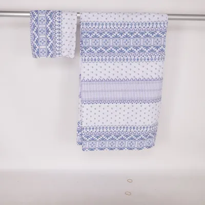 Bäddset (Blå, Vit, Flerfärgad) från TCM Ekologisk bomull