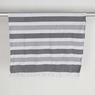 Beach towel (Gray, White) from Lord Nelson Cotton