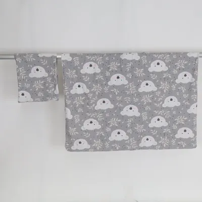 Parure de lit (Gris, Blanc, Rose) de Novitesse Coton