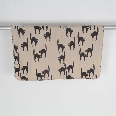 Couverture de bébé (Beige, Noir) de Mini Rodini Coton, Élasthane