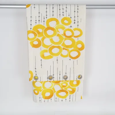 Öljettgardin (IKEA Stockholm 2011 "Gula Cirklar" Design Maria Winka) från IKEA Bomull