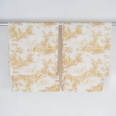 Rideau passe tringle (Blanc, Jaune)