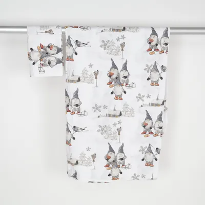 Bed set (White, Multicolored) from Borganäs Cotton