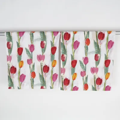 Rideau passe tringle (Blanc, Rouge, Vert)