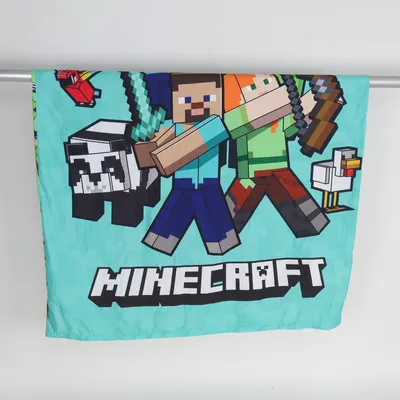 Housse de couette (Vert, Bleu, Multicolore) de Minecraft Polyester