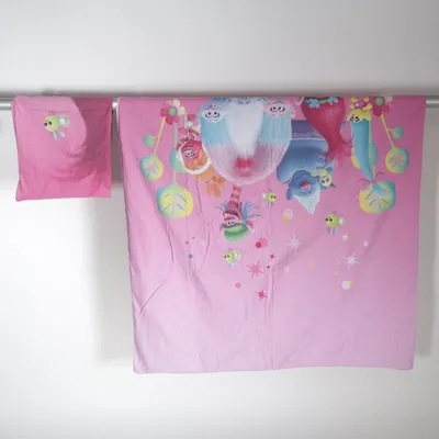 Bed set (Pink, Multicolored) from Dreamworks Trolls Cotton