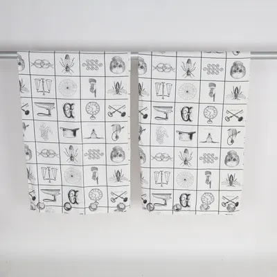 Öljettgardin (Vit, Svart) från Ellos Home Bomull