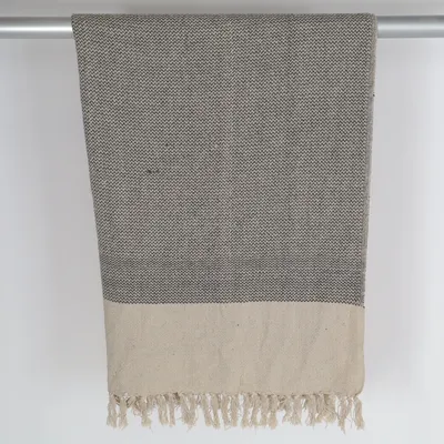 Couverture (Beige, Marron) de Bloomingville Acrylique, Coton, Polyester