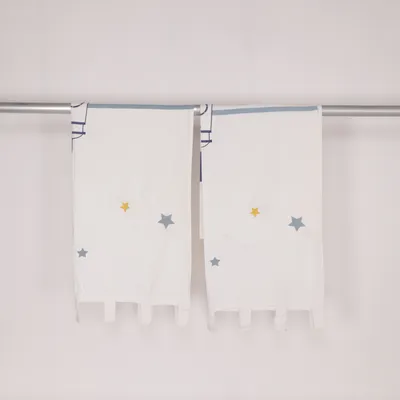 Öljettgardin (Vit, Blå, Grå) från Vertbaudet Bomull