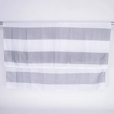 Duschdraperi (Vit, Grå) Polyester