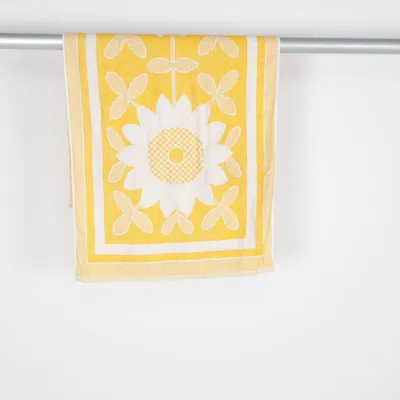 Serviette (Jaune, Blanc) Coton
