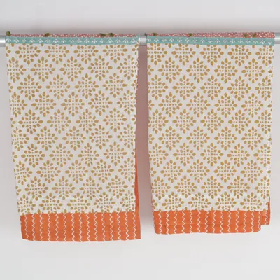 Rideau passe tringle (Orange, Rose, Beige) de Gudrun Sjödén Coton