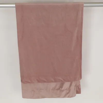 Gardin med rynkebånd (Beige, Hvid)